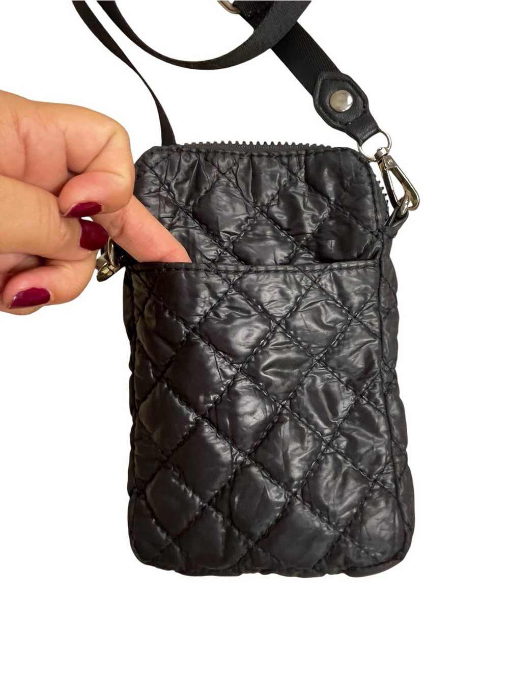 Quilted Crossbody Bag black - Black sku132 - Picture 6 of 7